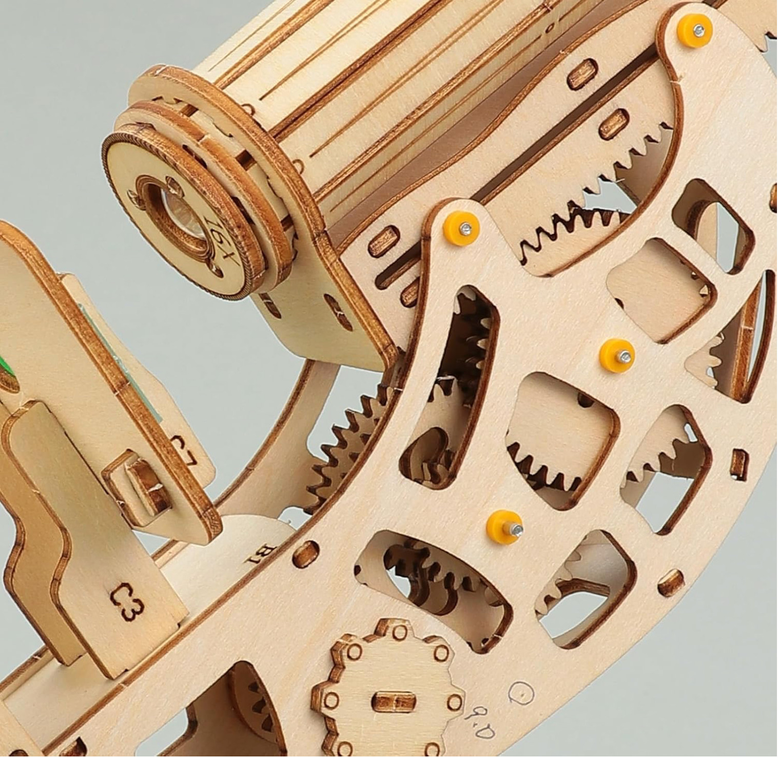 Wooden Microscope DIY Craft Kit 3D Puzzle Science STEM Educational Toy Kids