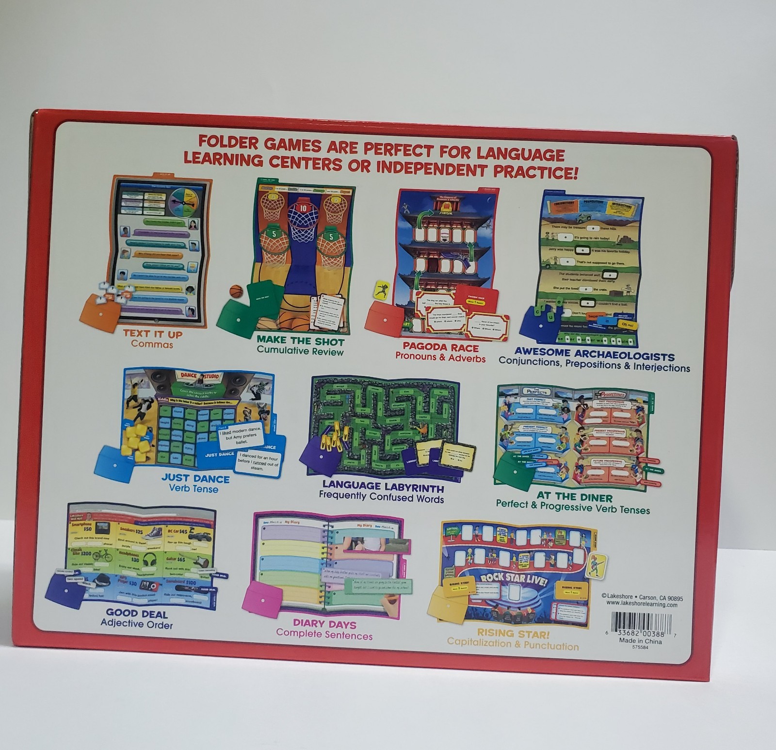 Lakeshore Grammar & Writing Elementary Folder Games Grades 4-5