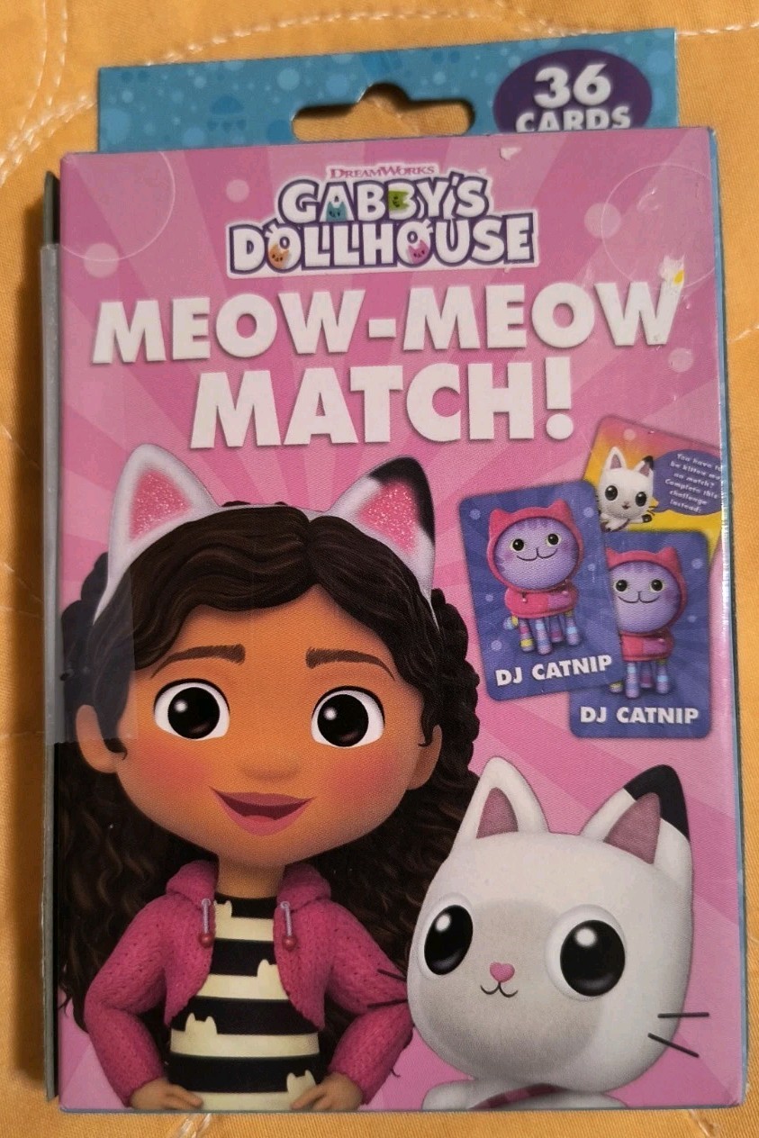 Gabby’s Dollhouse Meow-Meow Match Card Game Pack With 36 Cards Inside Box New!