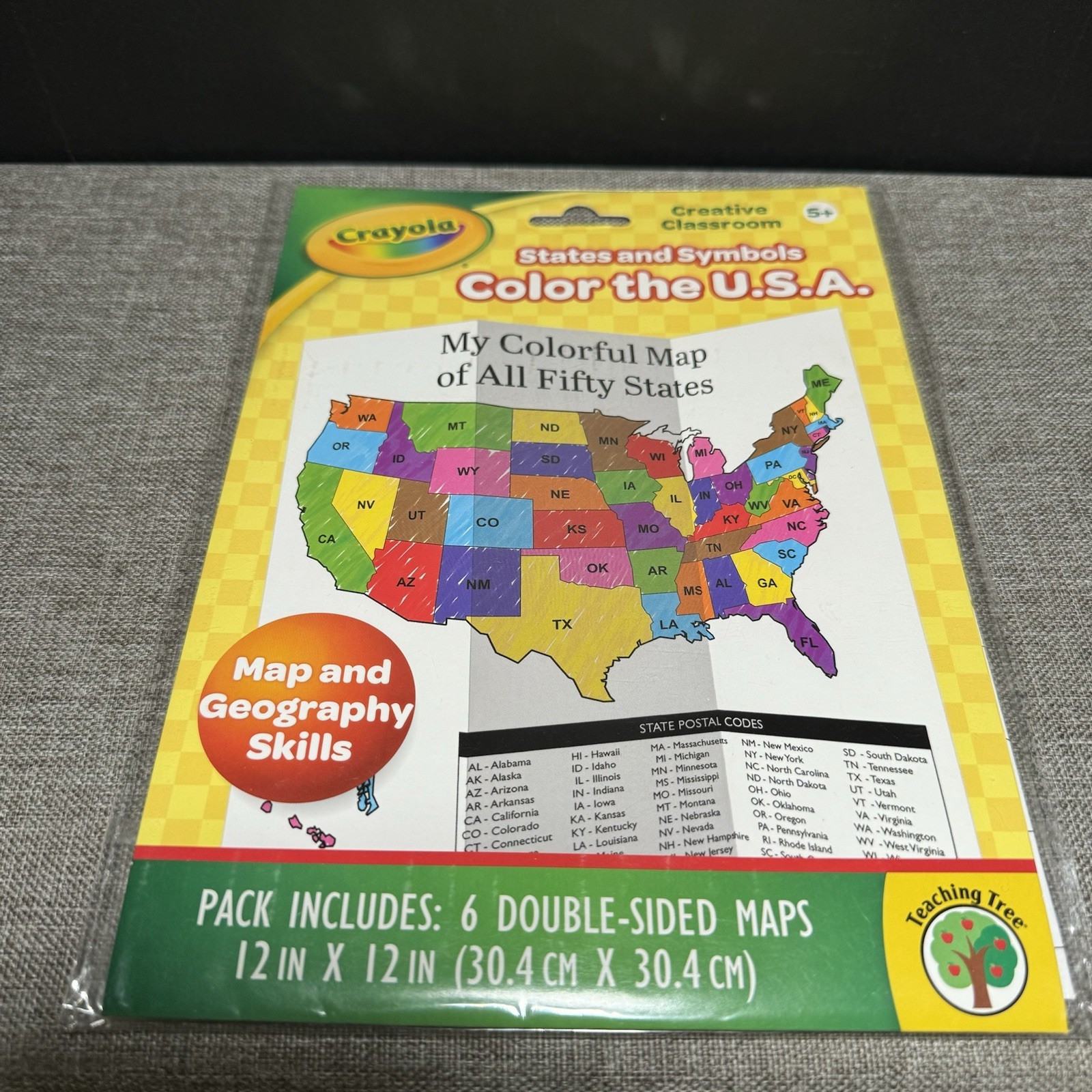 Crayola Color the USA States & Symbols Coloring Maps Age 5+, 6 Double-Sided