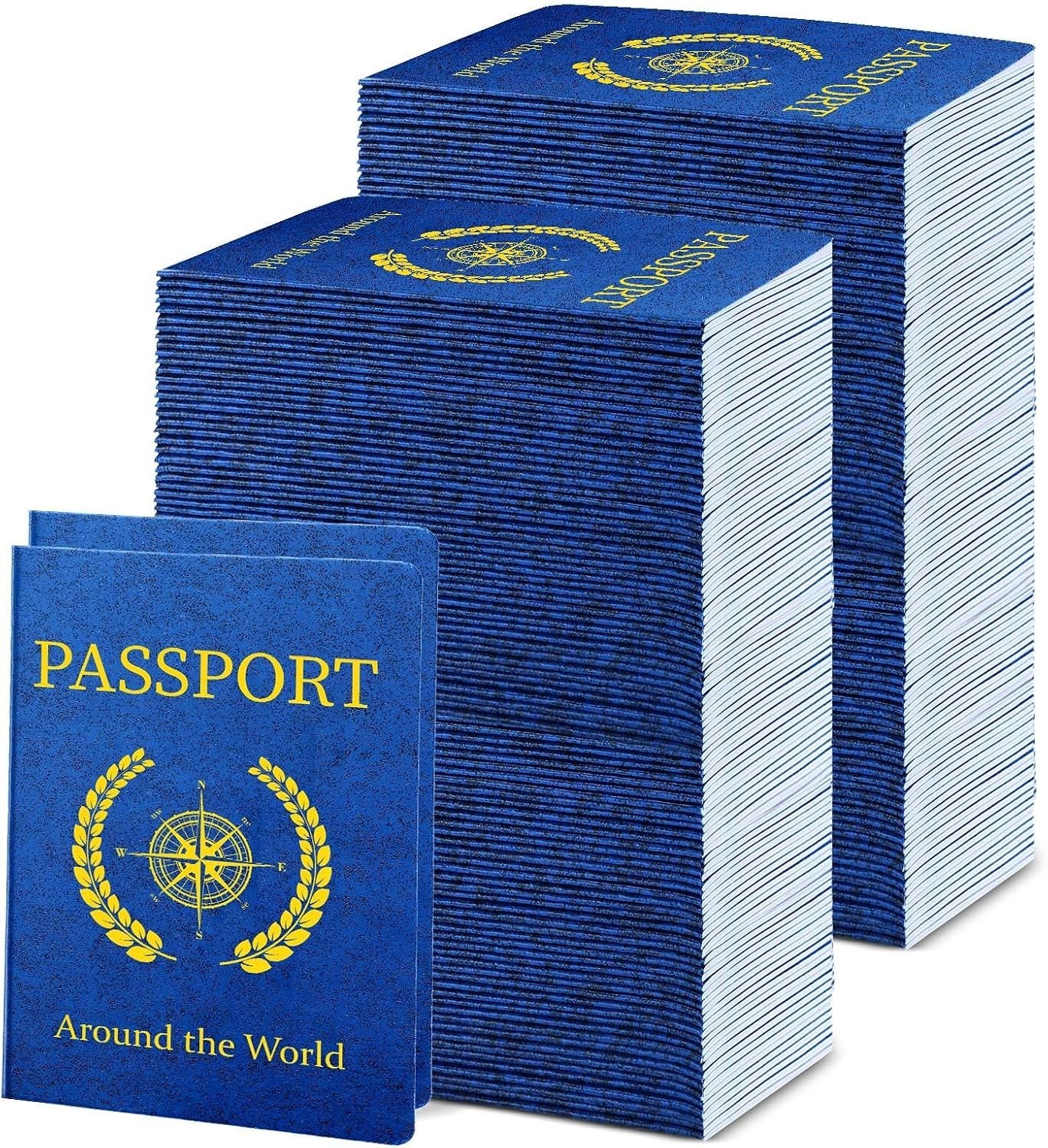50 Blank Passport Notebooks for Kids Travel Party Favors Classroom Activity Book
