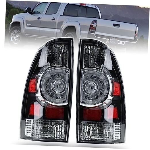Tail Light Assembly Compatible With 2005-2015 Black Housing with Clear Lens