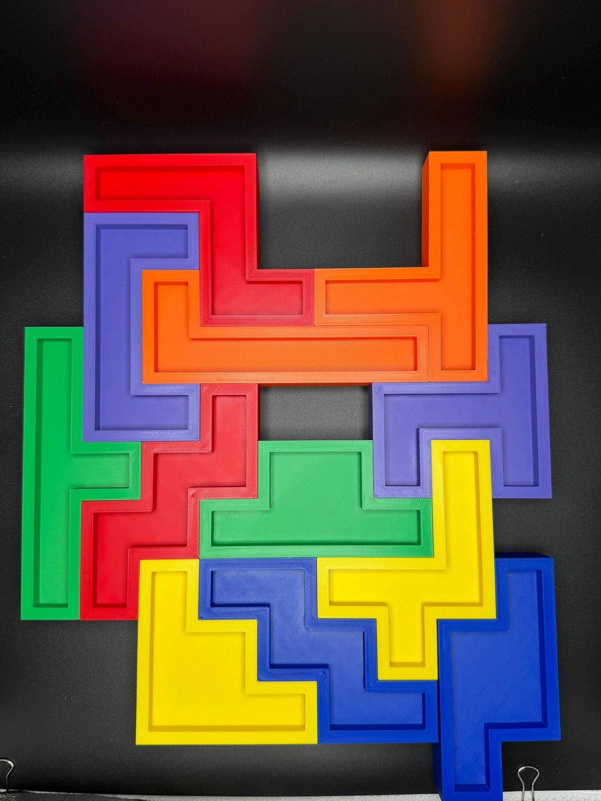 Hexomino Puzzle – 35 Unique 3D Printed Pieces, Fun Mind Challenge Gift for Kids