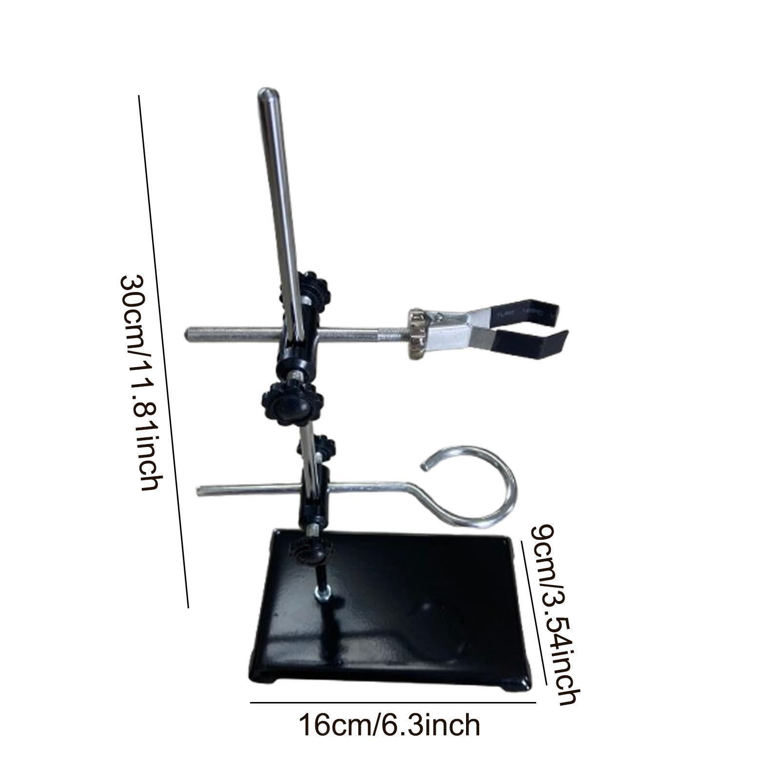 Laboratory Stands Support Science Experiment Metalware Set with Rings Clamp