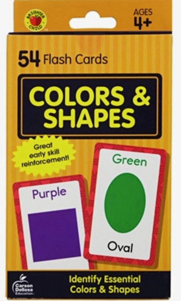 Carson-Dellosa 54 Colors & Shapes Flash Cards, Ages 4+ (Shapes/Colors)