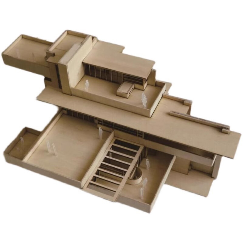 1/75 1/100 Villa 3D Wooden DIY Building Model Kits Assembly Kits Gifts Set