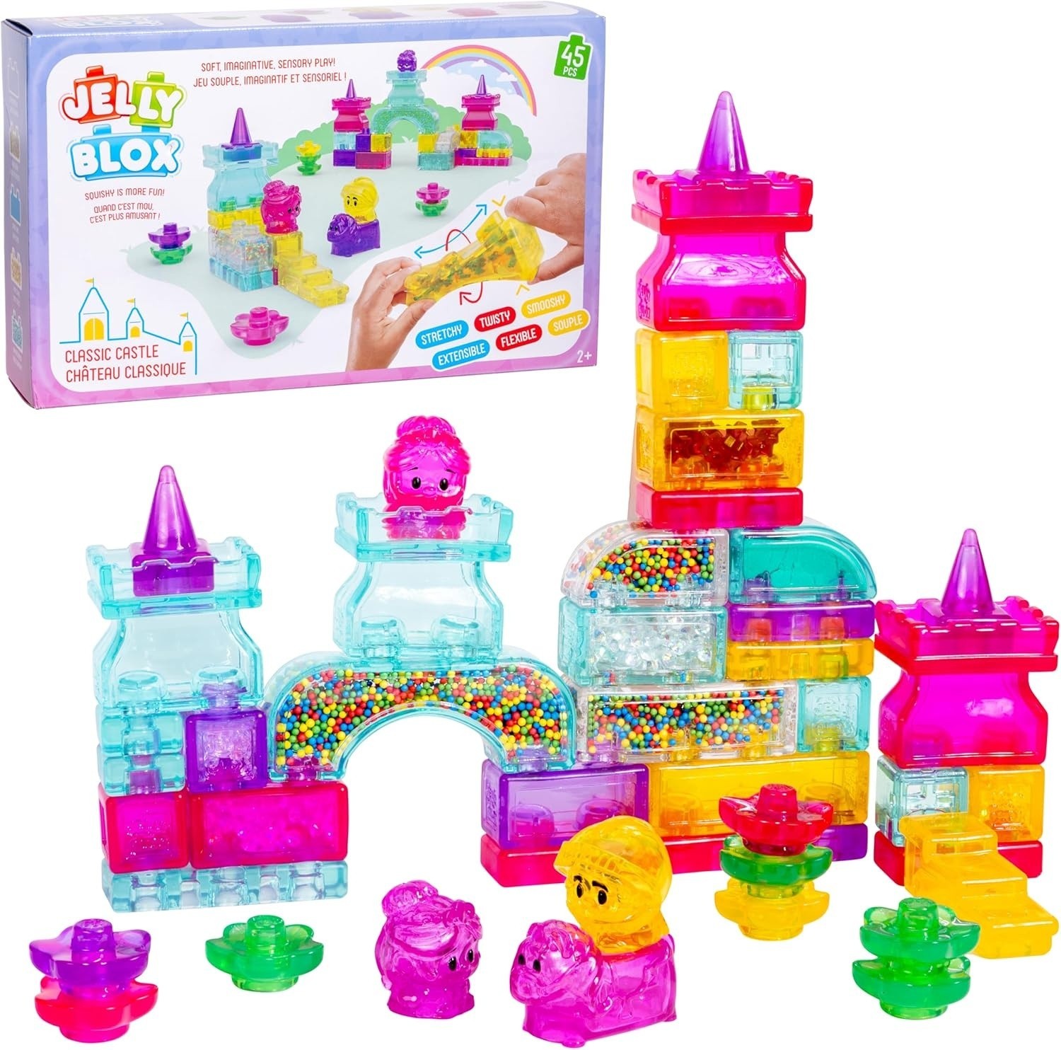 Jelly Blox Classic Castle Set – Includes 45 Pieces Toddler & Preschool Building