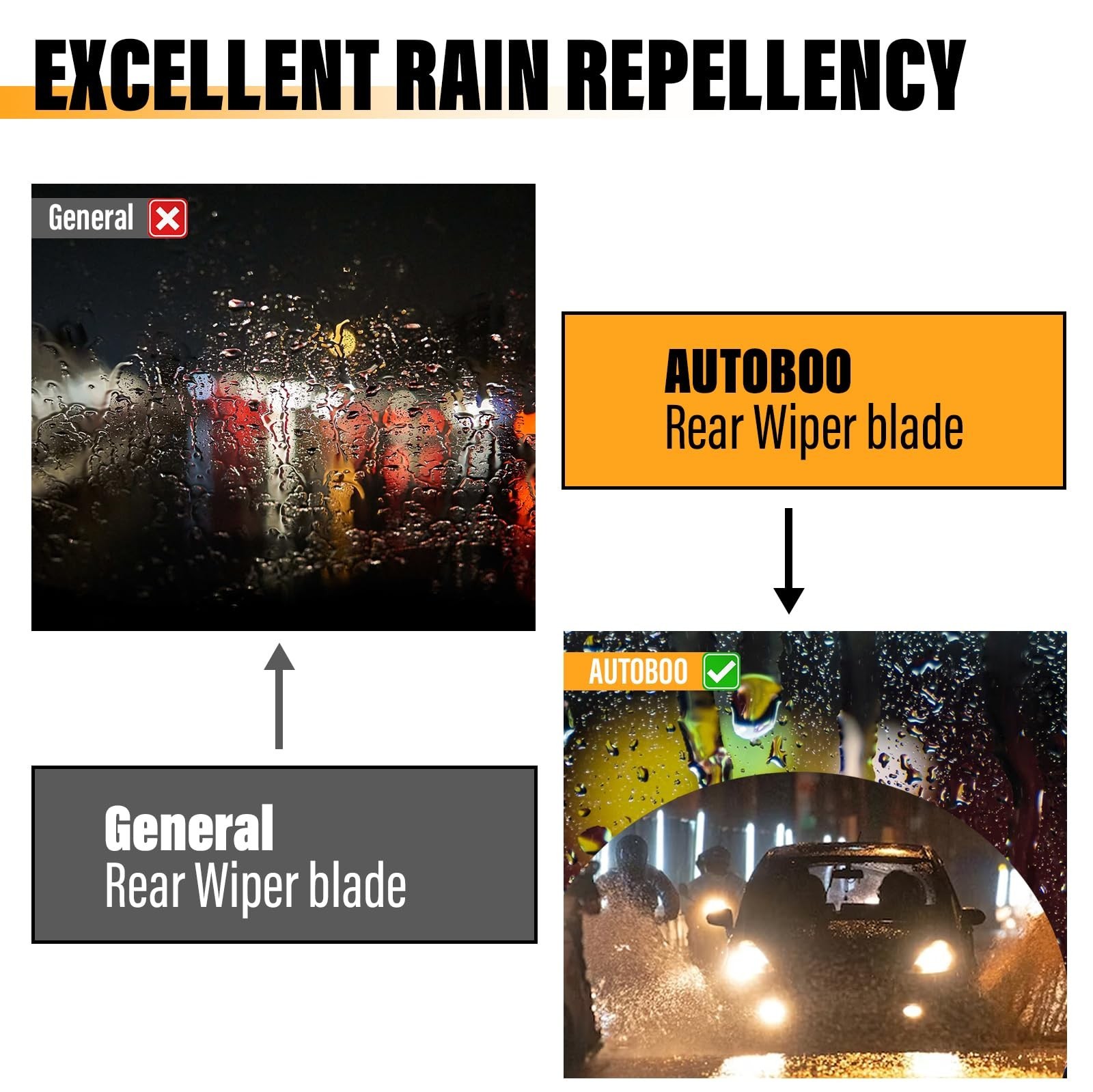 AUTOBOO 12 Inch Rear Wiper Blade Replacement for Ford Focus 2012-2018 Fiesta …