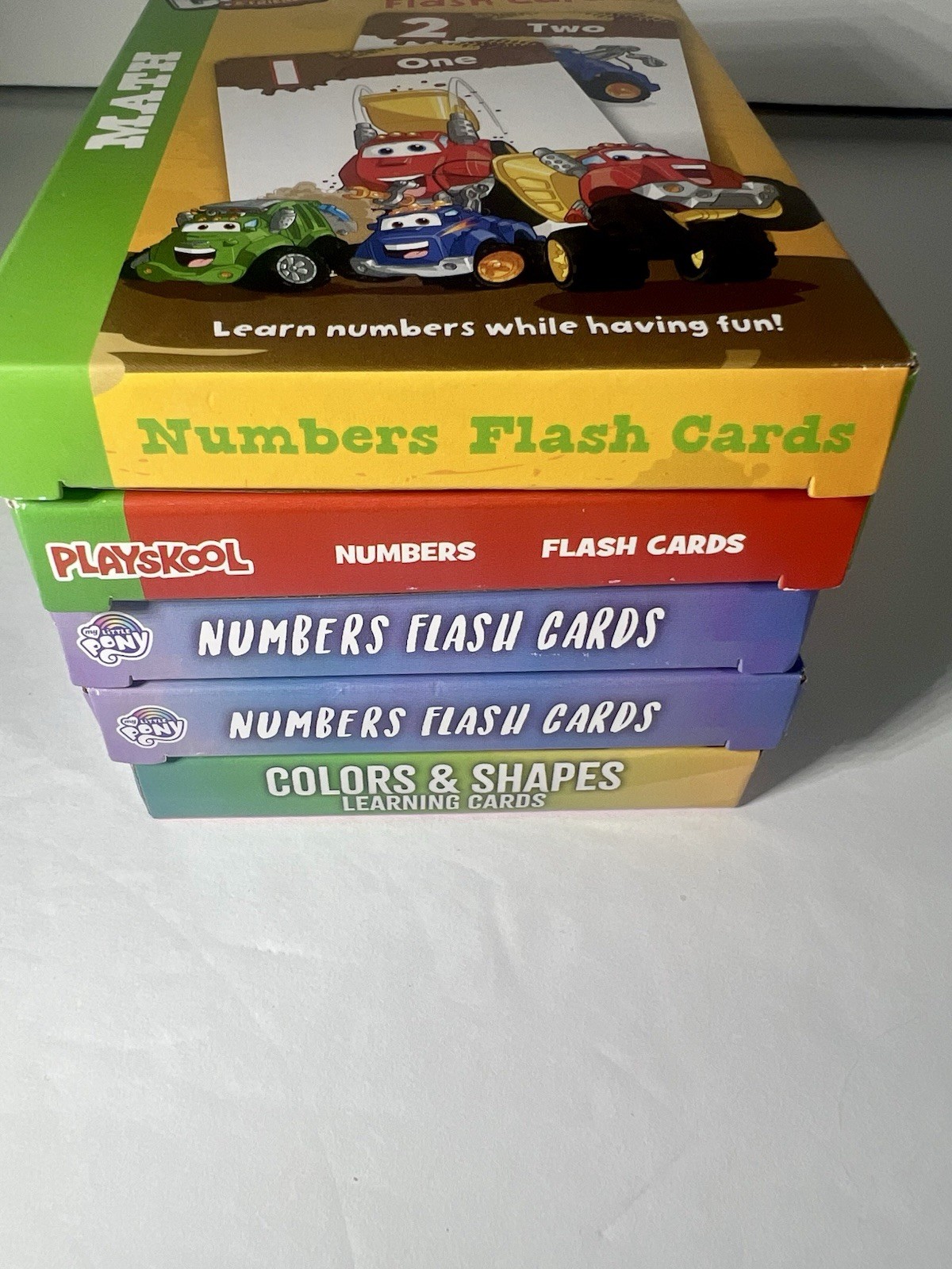 Colors and Shapes and Numbers Learning Flash Cards Learning Cards Lot of 5
