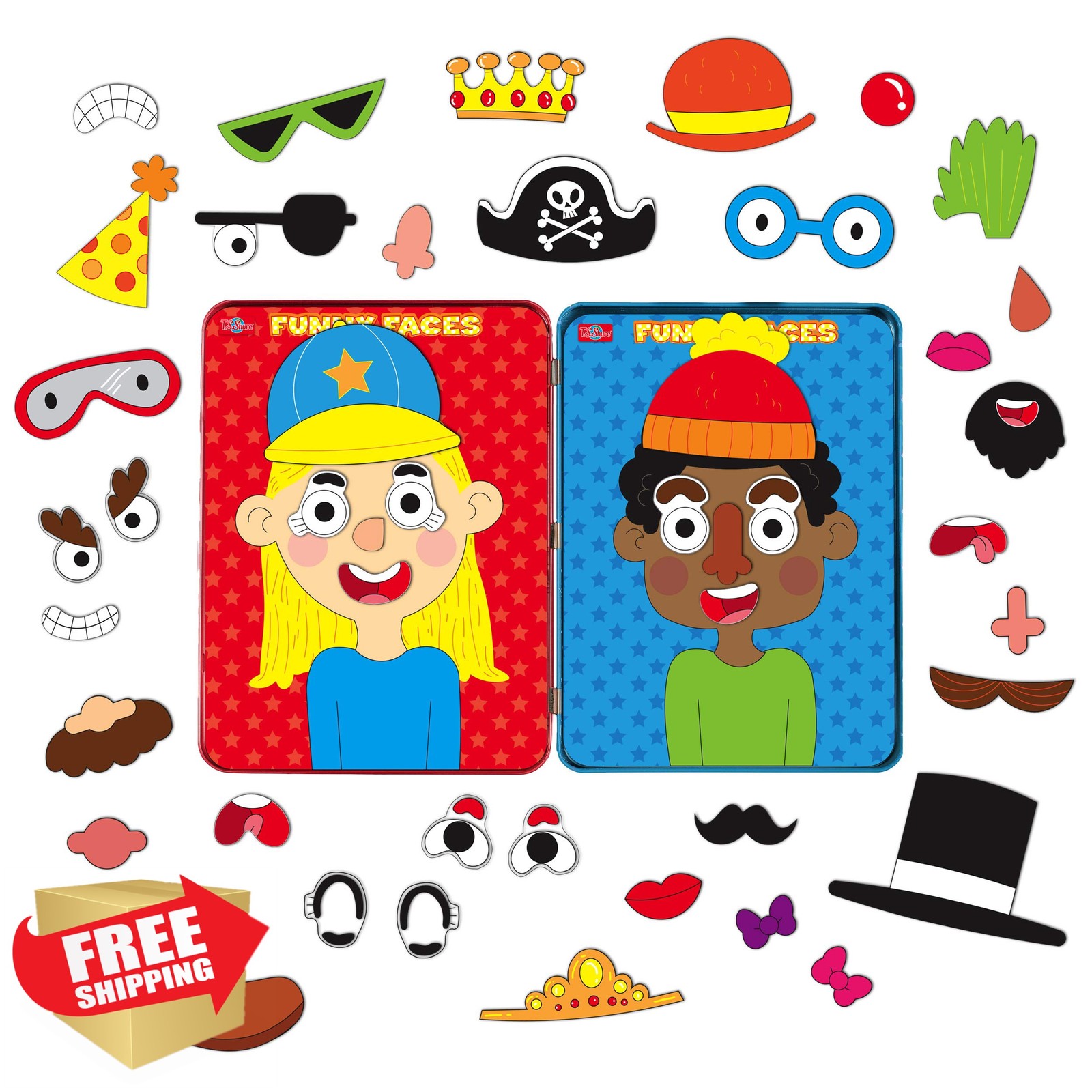 Bendon Funny Faces Magnetic Activity Tin