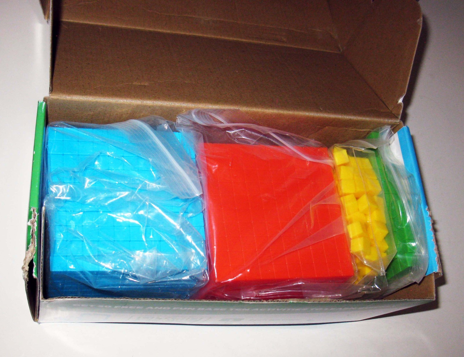 Simply Magic Colorful Base Ten Starter Set 131 Pieces in Box Math Teaching Tools