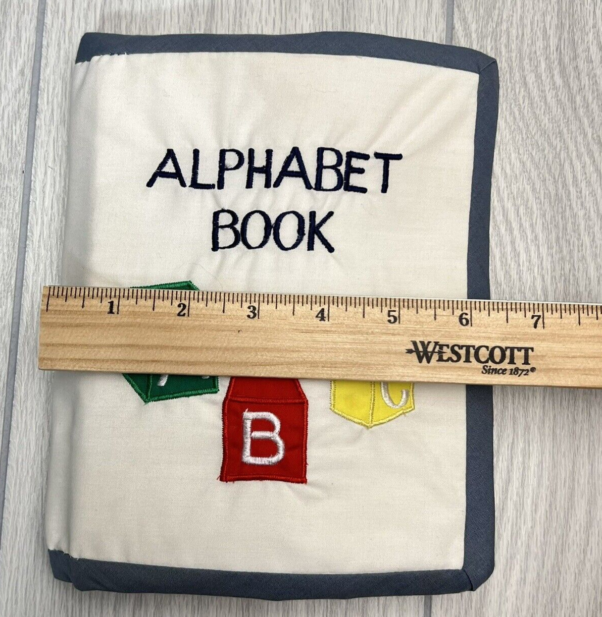 Vintage Alma’s Designs Alphabet Cloth Book Toddler Soft Activity Learning Toy