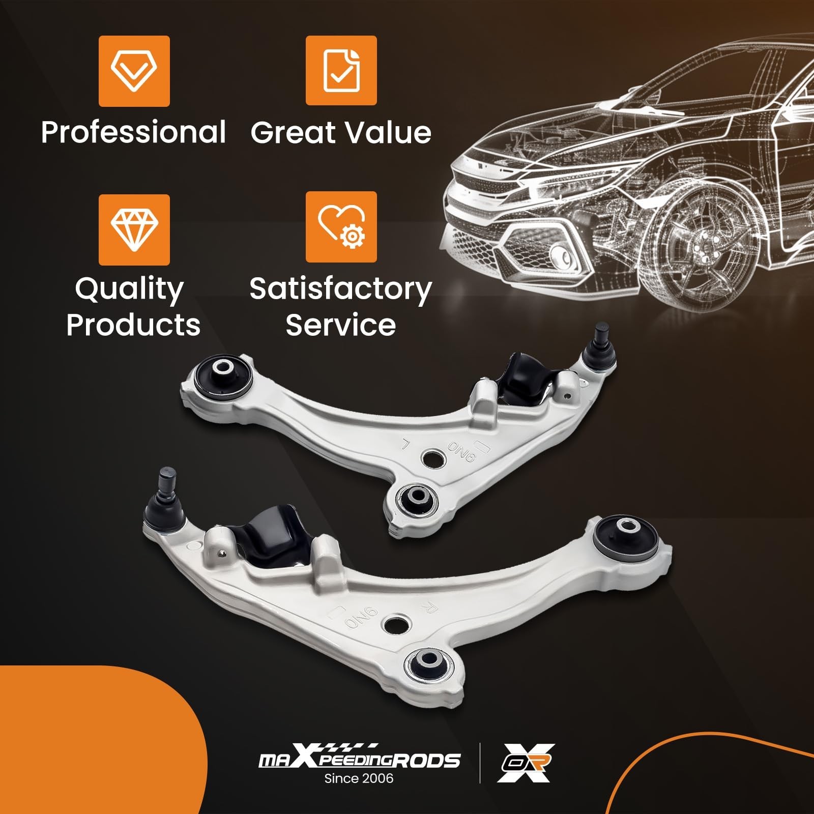 maXpeedingrods Front Lower Control Arms for Nissan Maxima 2009-2014 K622054 K…