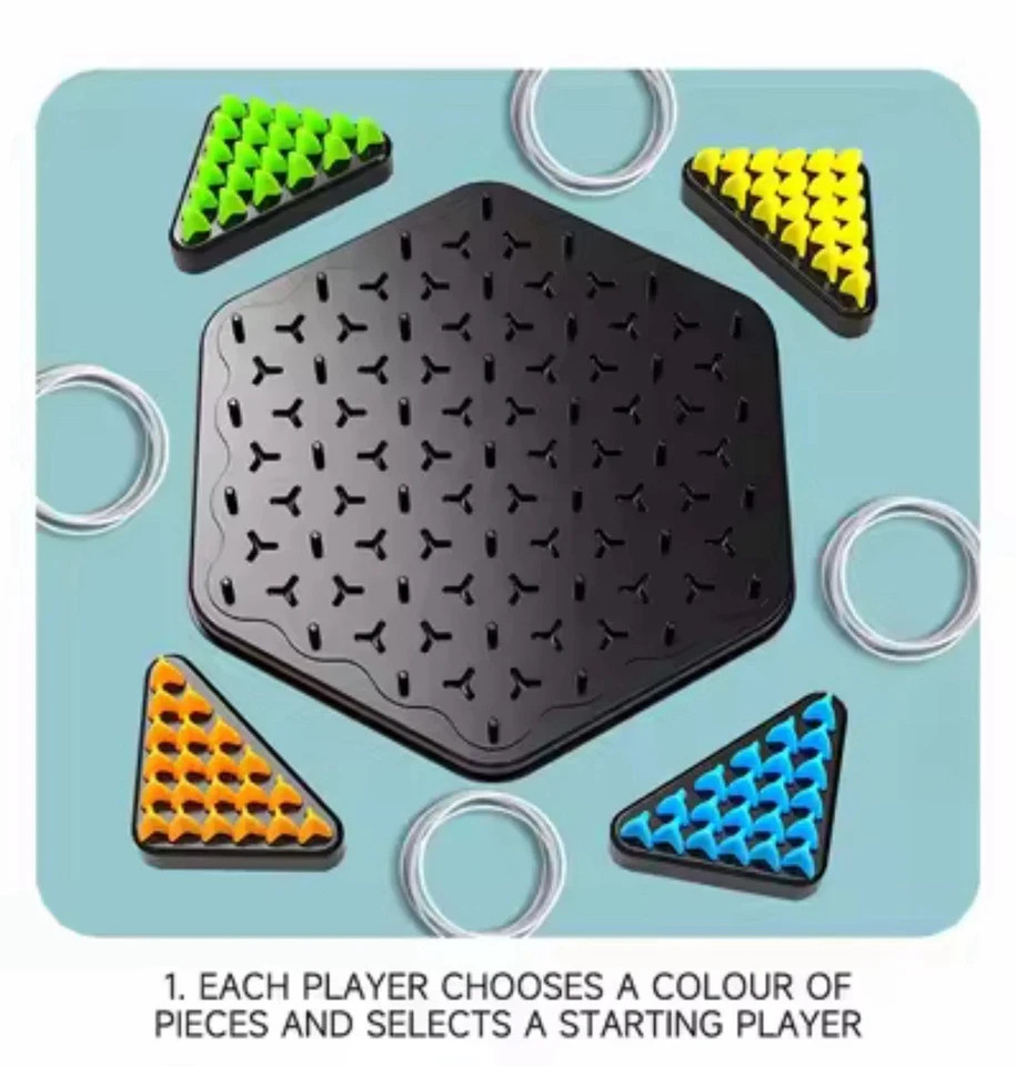 Chain Chess Rubber Band Strategy Game – Geometry Brain Teaser Puzzle – New