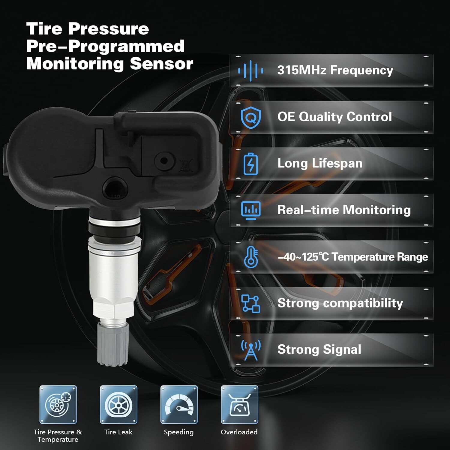 TPMS Sensor 315MHz Replacement for Lexus RX Toyota Avalon Camry Corolla
