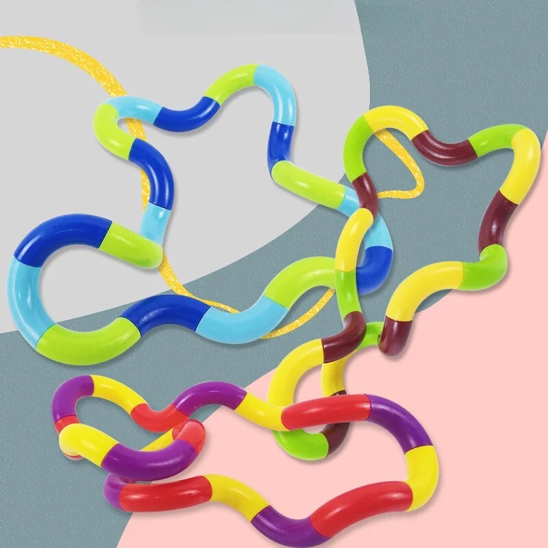 Genuine Tangle Classic Junior Highly Tactile Fidget Stress Kids Toy ASD Hand Toy