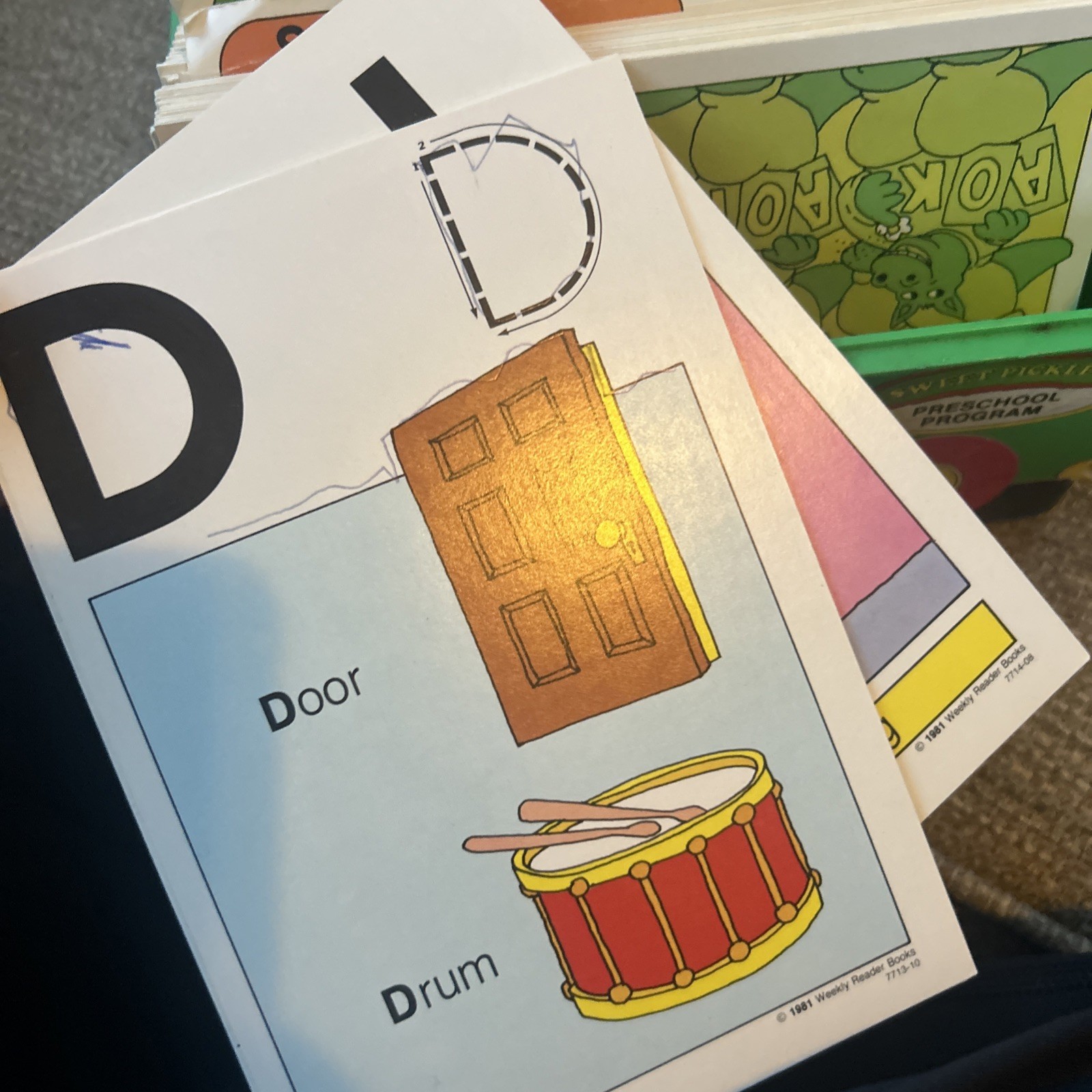 Vintage Sweet Pickles Preschool Program Learning Case Activity Bus Full w/ Cards