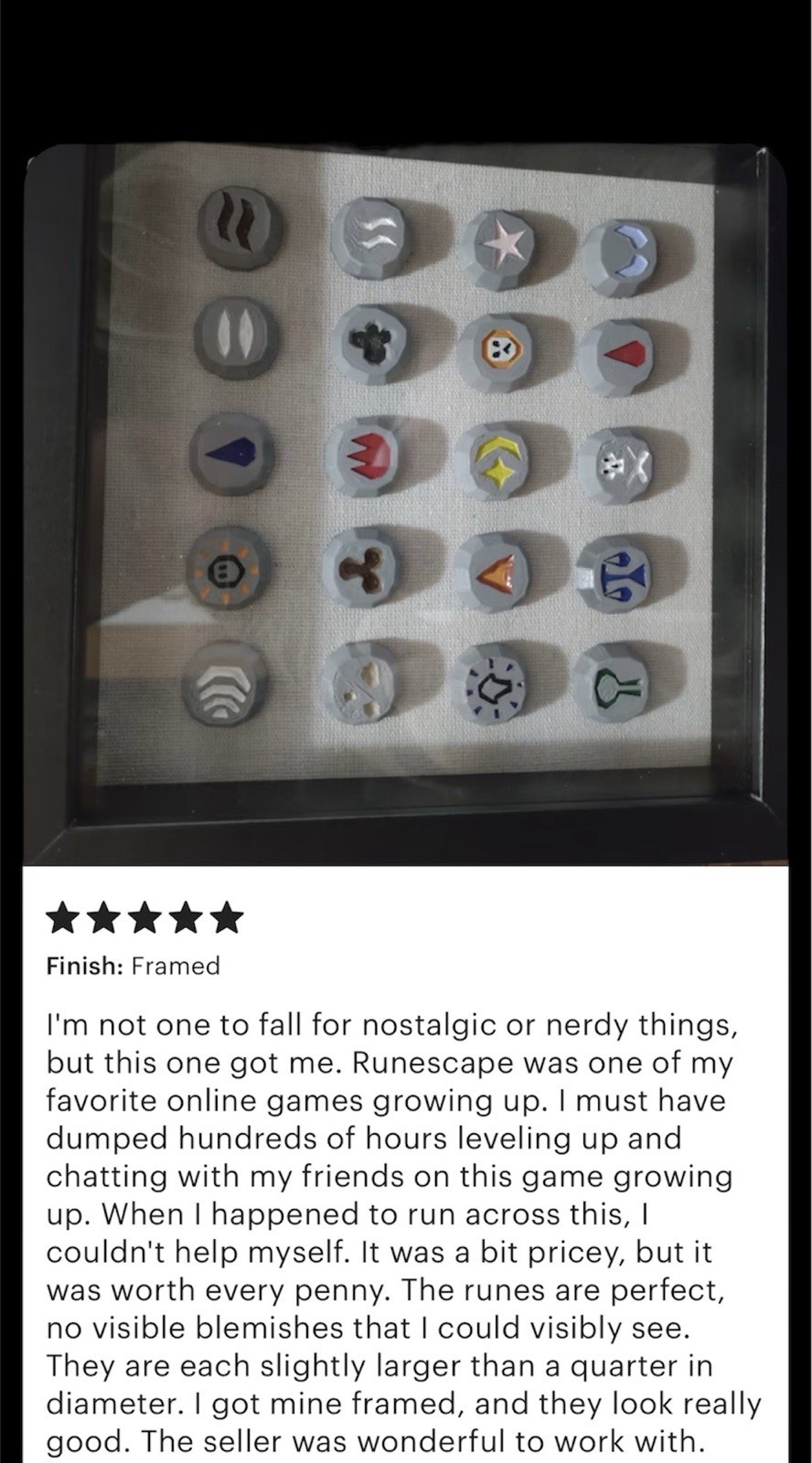 OSRS Frames Rune Set Birthday Christmas Gift For Fan