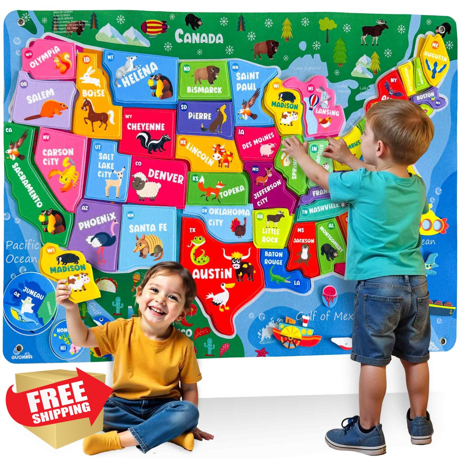 Quokka USA Felt Board 3-5 Years Old