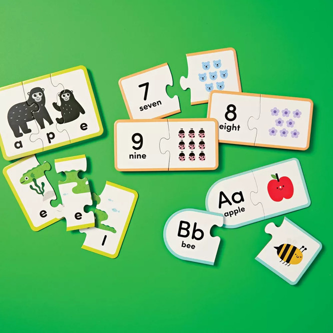 Gigglescape Words Numbers and Letters Learning Game 59 Pieces 142 Puzzles Age 3+