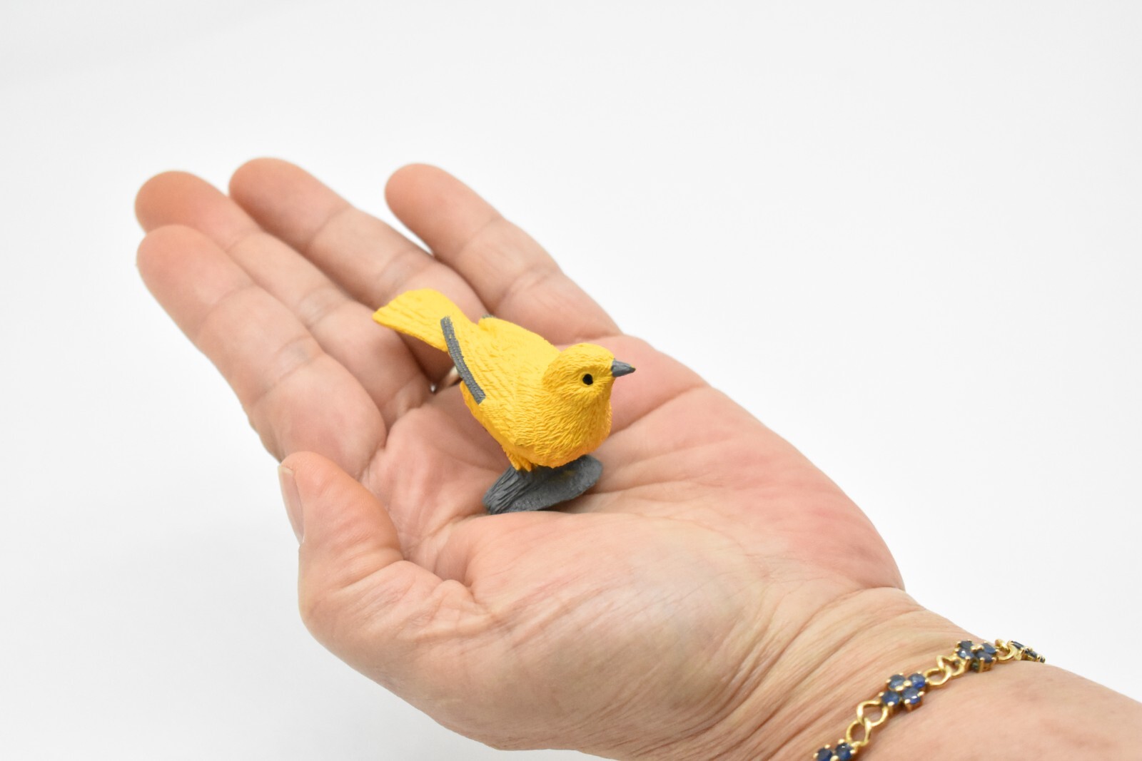 Yellow Warbler, Songbird Plastic Model, Hand Painted Toy 2 1/2″ F3389 B27