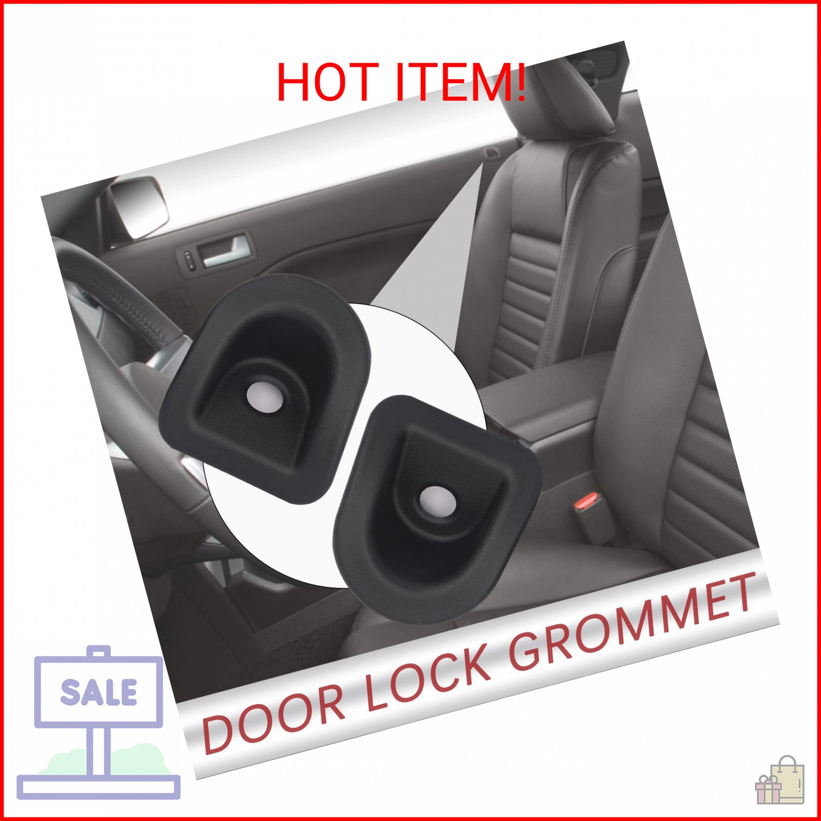 TQPONLY Door Panel Trim Lock Grommet,Compatible with 2005-2014 Ford Mustang Left