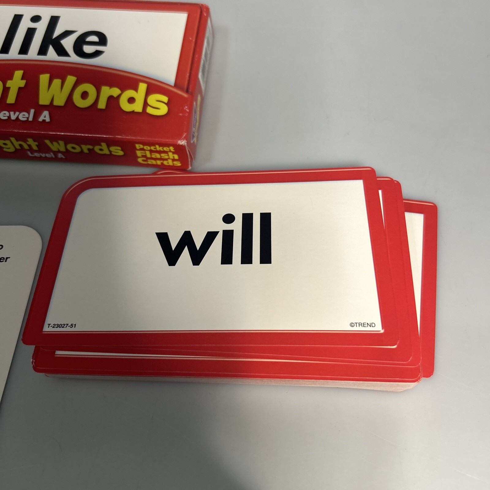 Trend Enterprises Inc. Pocket Flash Cards Sight Words Level A 108 Words