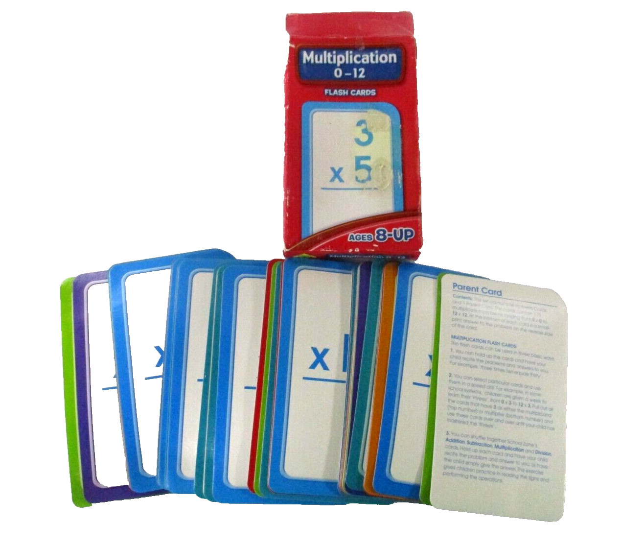 School Zone Multiplication 0-12 Complete and Alphabet Match Flash Cards Ages 4-8