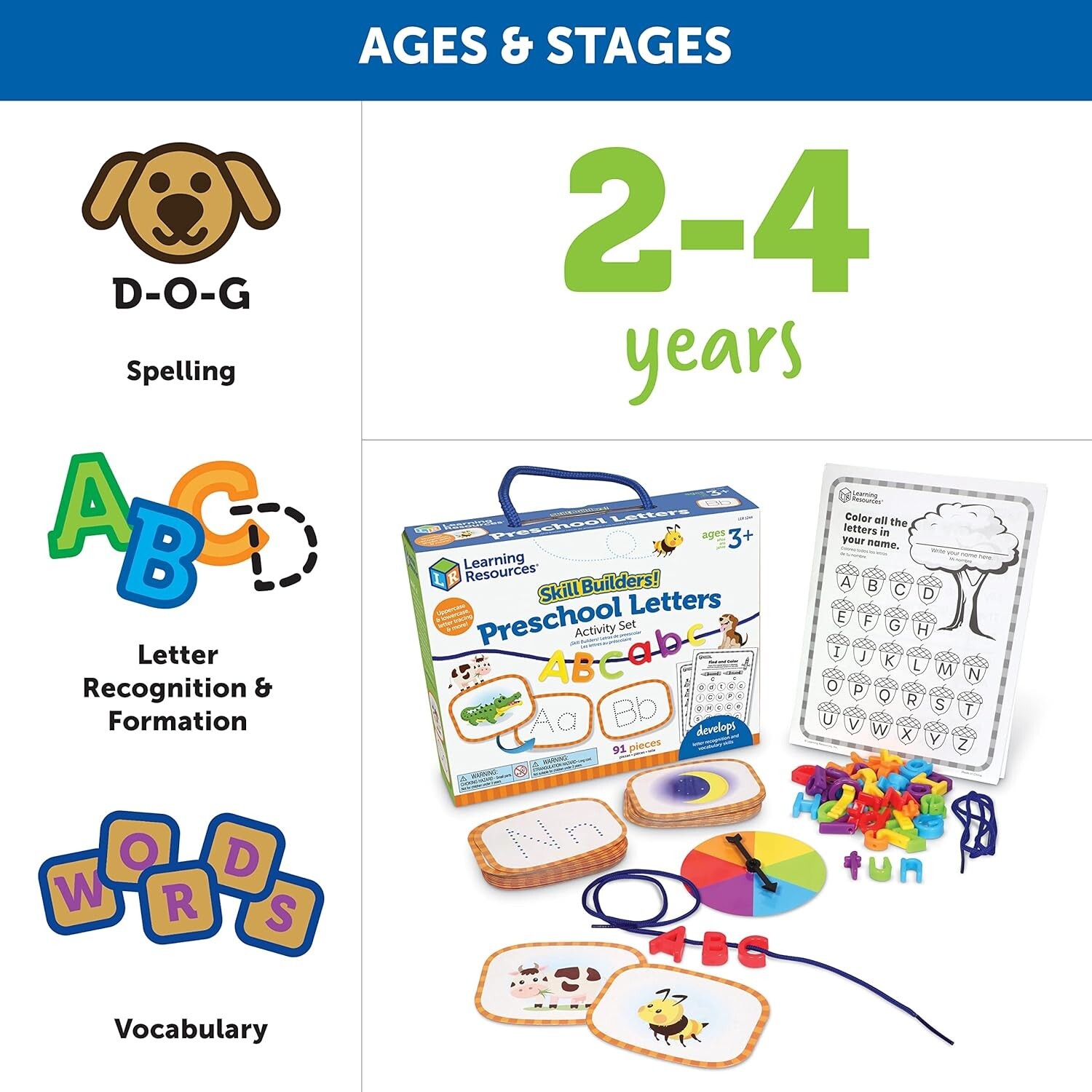 Learning Resources Skill Builders! Preschool Letters Multicolor (LER1244)