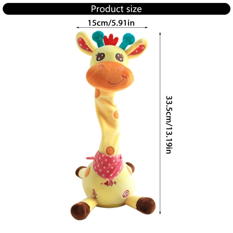 Musical Giraffe Plush Toy With Adjustable Volumes For Child Entertainment