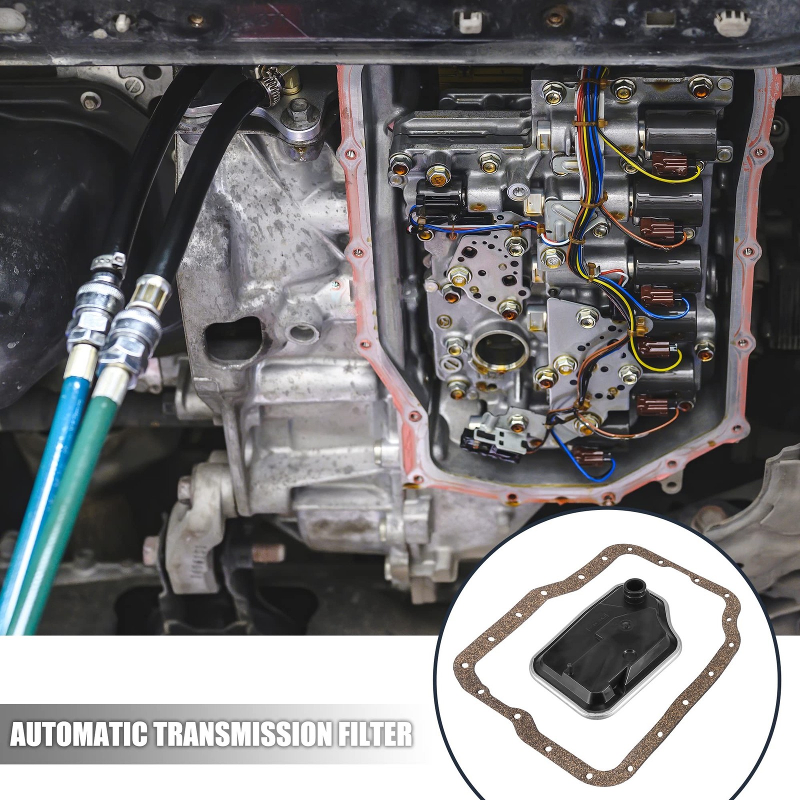 X AUTOHAUX 6E5Z7B155A FNC121500A Automatic Transmission Filter Oil Pan Gasket…