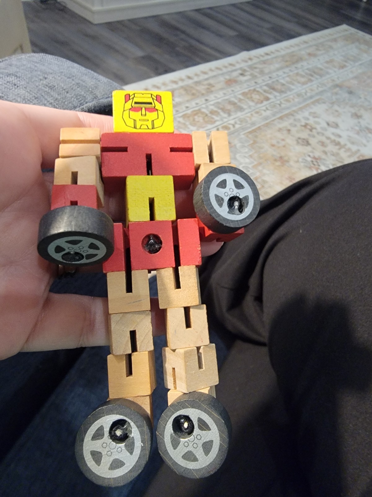 Skywalker Wooden Twist Puzzle – Robot Car, Wooden Puzzle Cube Transforming Toy