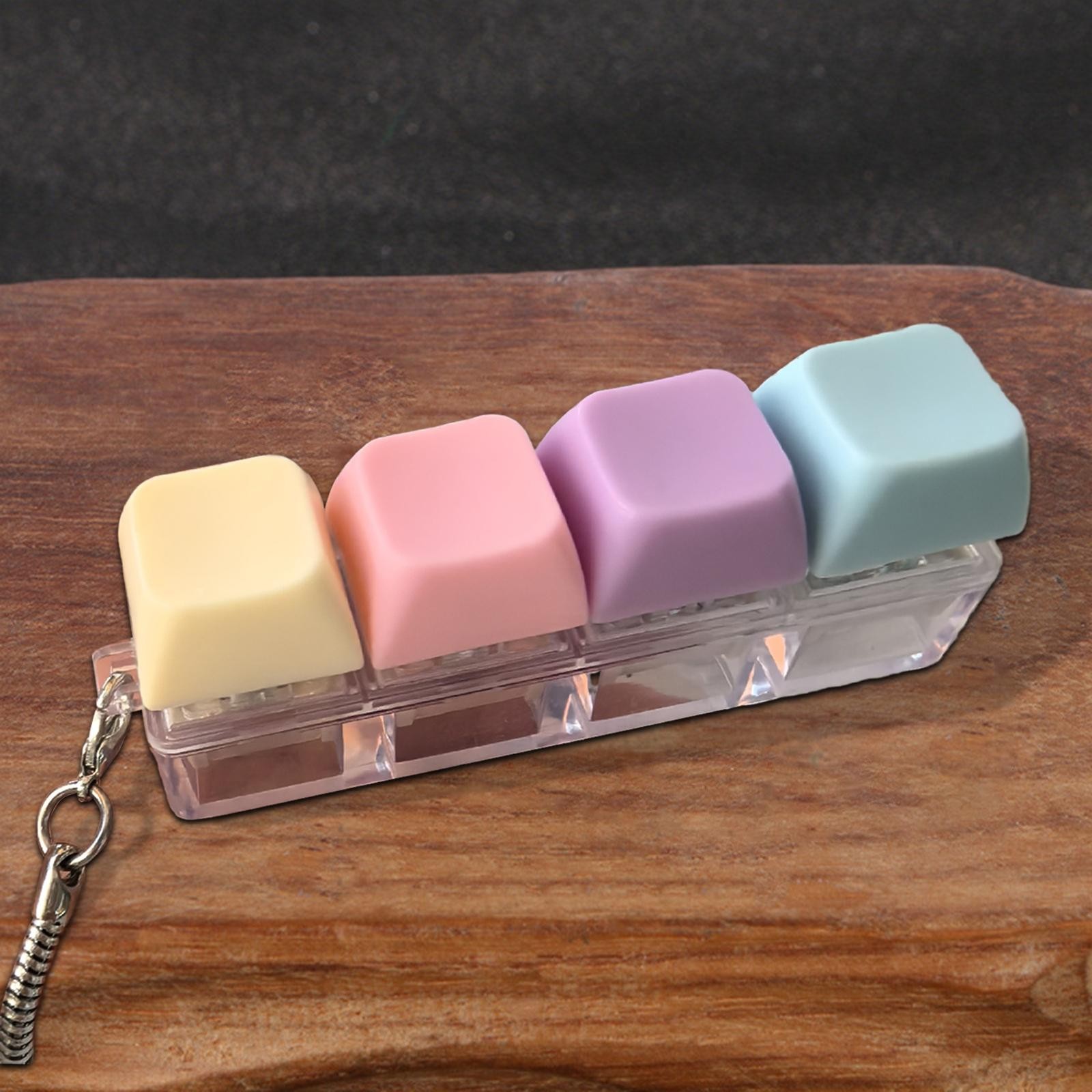 Keyboard Fidget Keychain Mechanical Key Keyboard Button Relaxing Toy