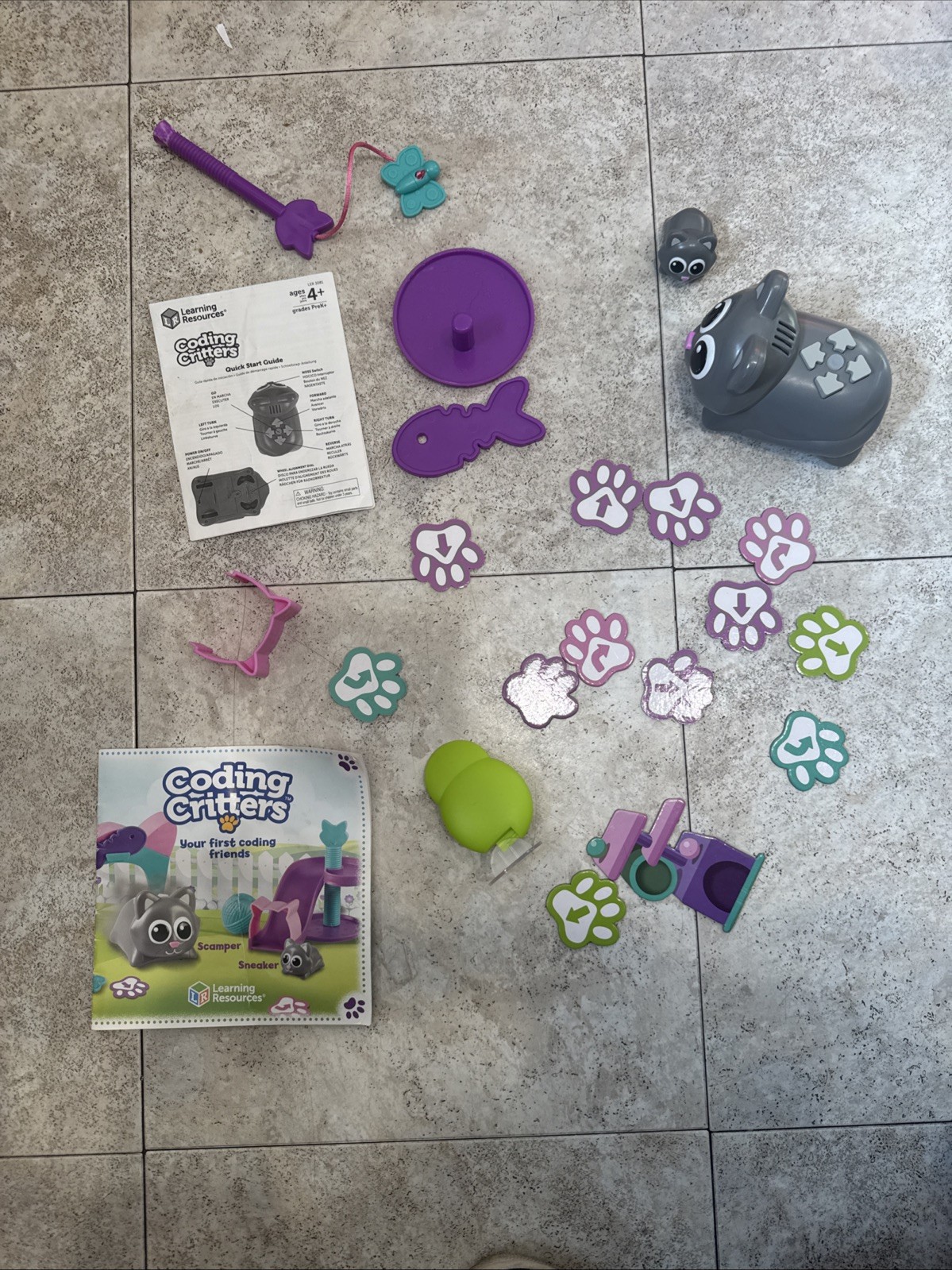 Coding Critters Scamper & Sneaker – Robot Cat With Basic Coding 4 Kids Preowned