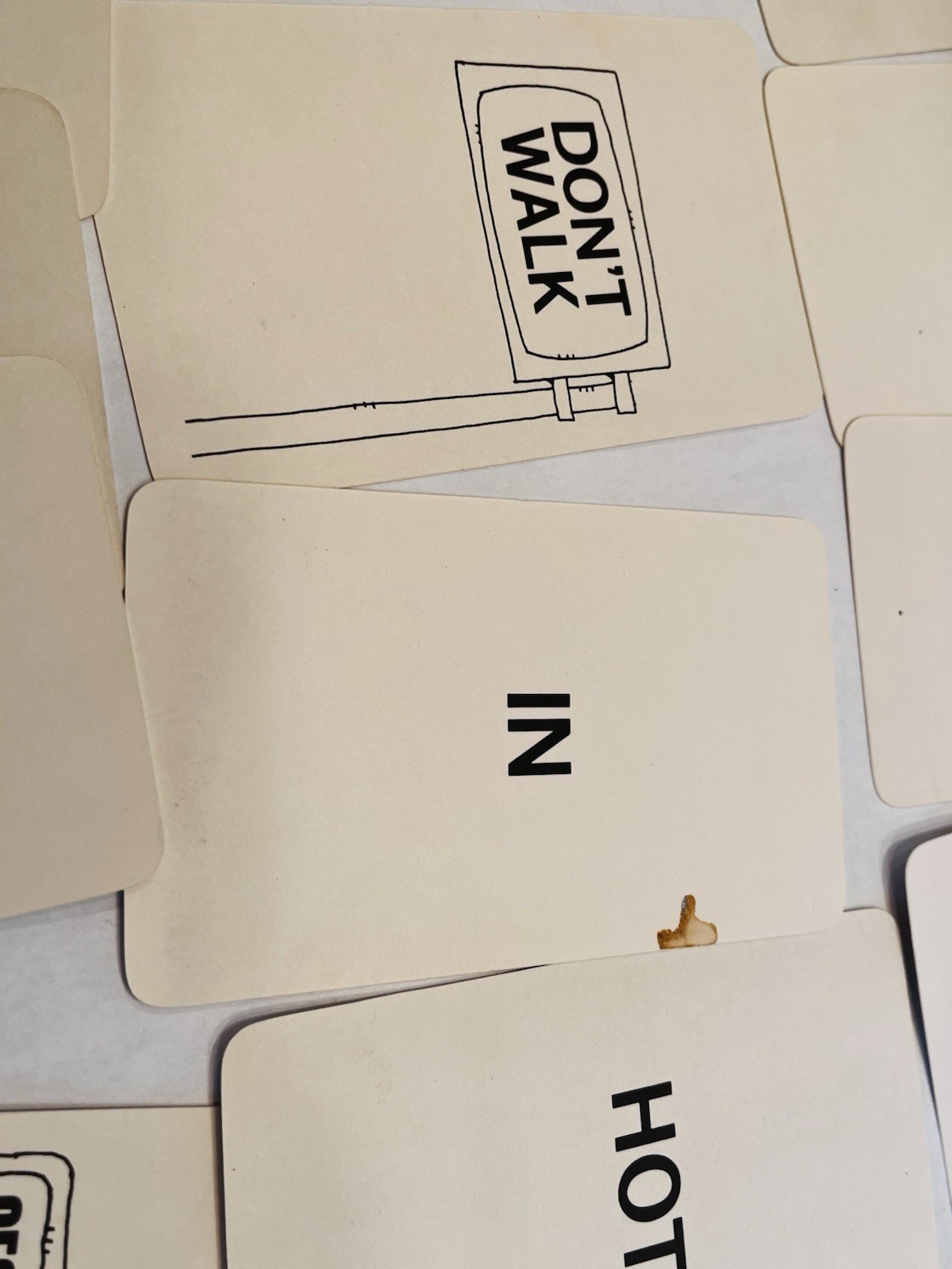 Vintage Sesame Street Word Cards Preschool Learning *MISSING 1 CARD* BIN 53