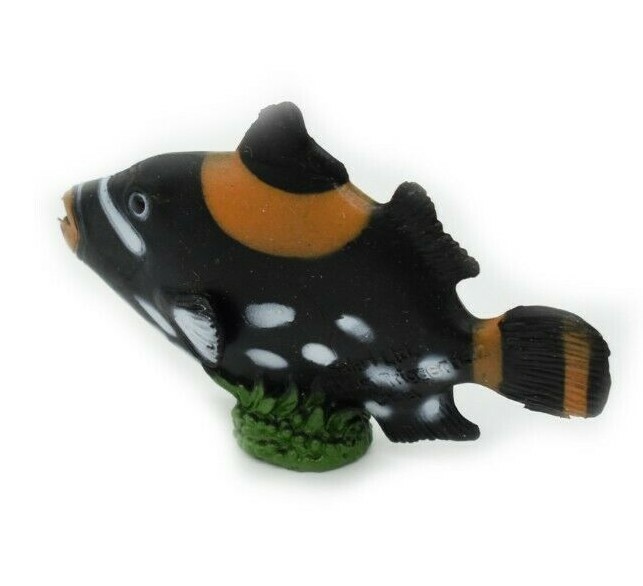 Toy Clown Triggerfish, Tropical, Rubber Fish Design, Realistic Model F1789B145