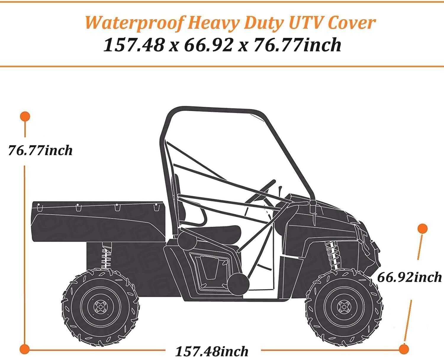 NEVERLAND UTV Covers, Side by Side Cover Waterproof 300D Heavy Duty Outdoor