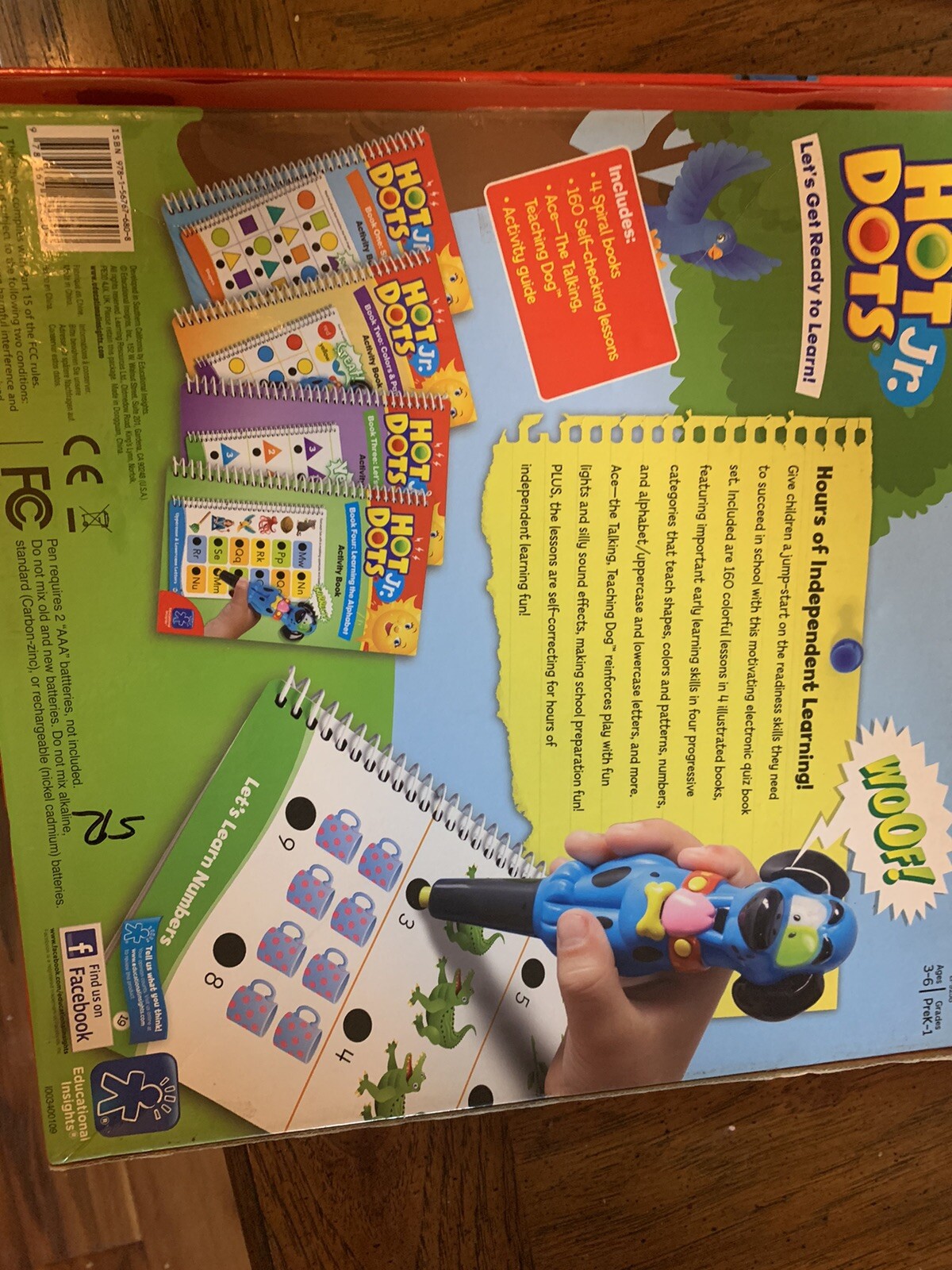 Hot Dots Jr PreK-1st grade 4 interactive Books with self-correcting talking pen