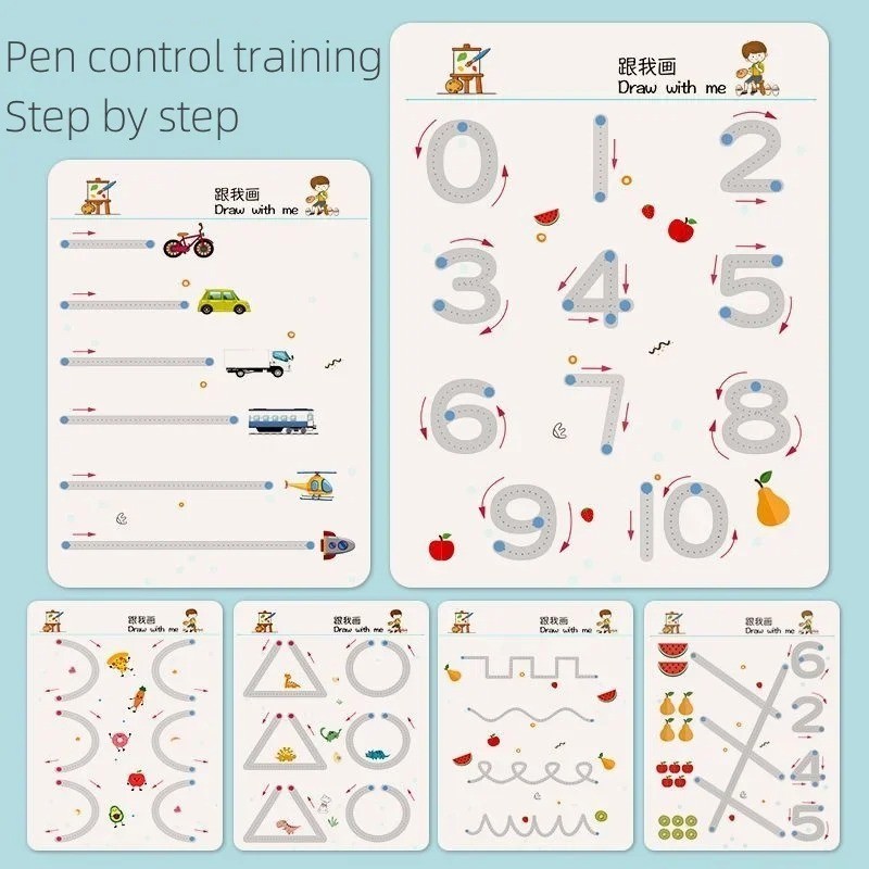 Children Magical Tracing Workbook Montessori Learning Educational for Kids
