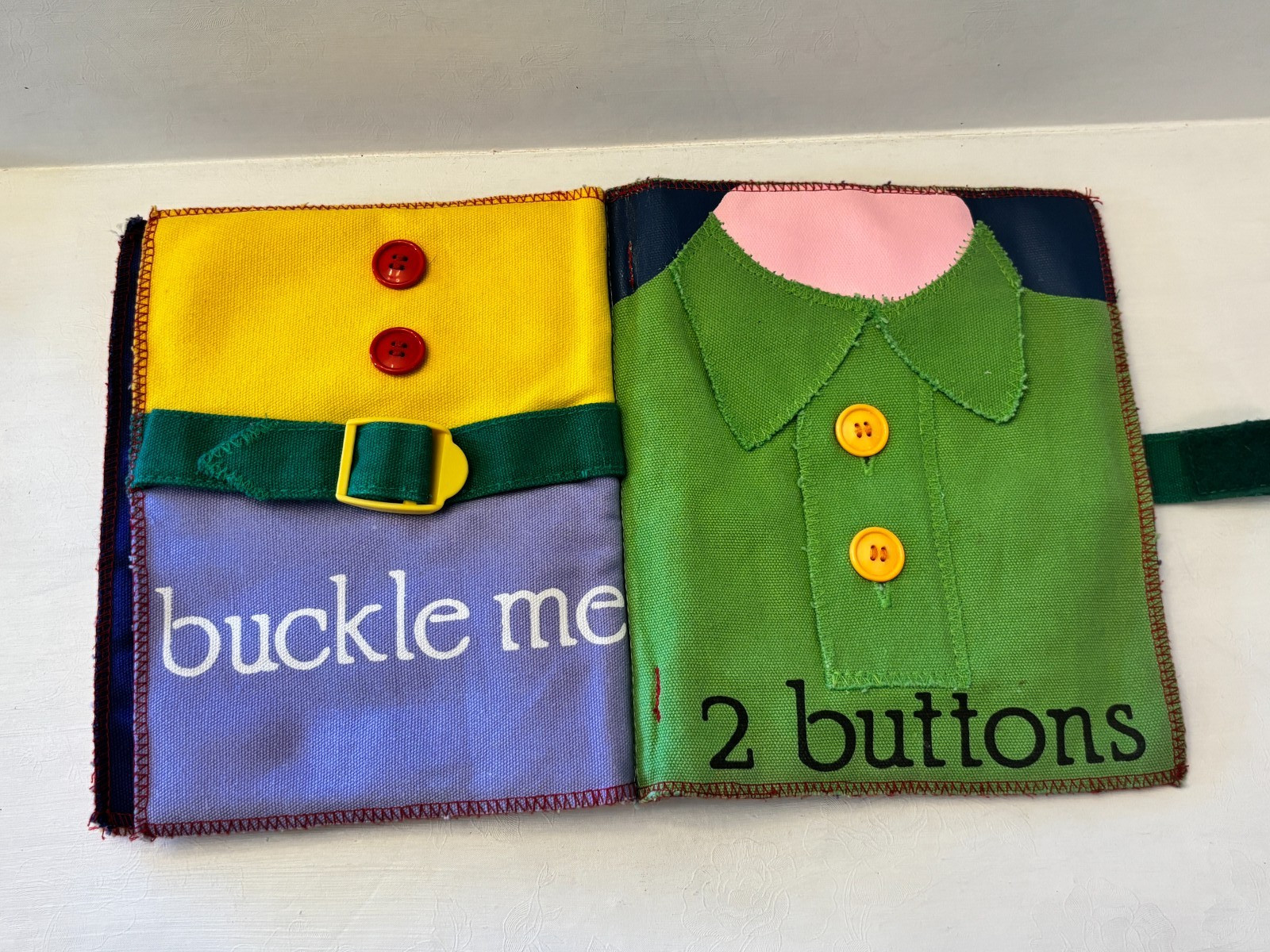 My Busy Book Cloth Interactive 1990 Early Motor Skill Learn Lillian Vernon Vtg