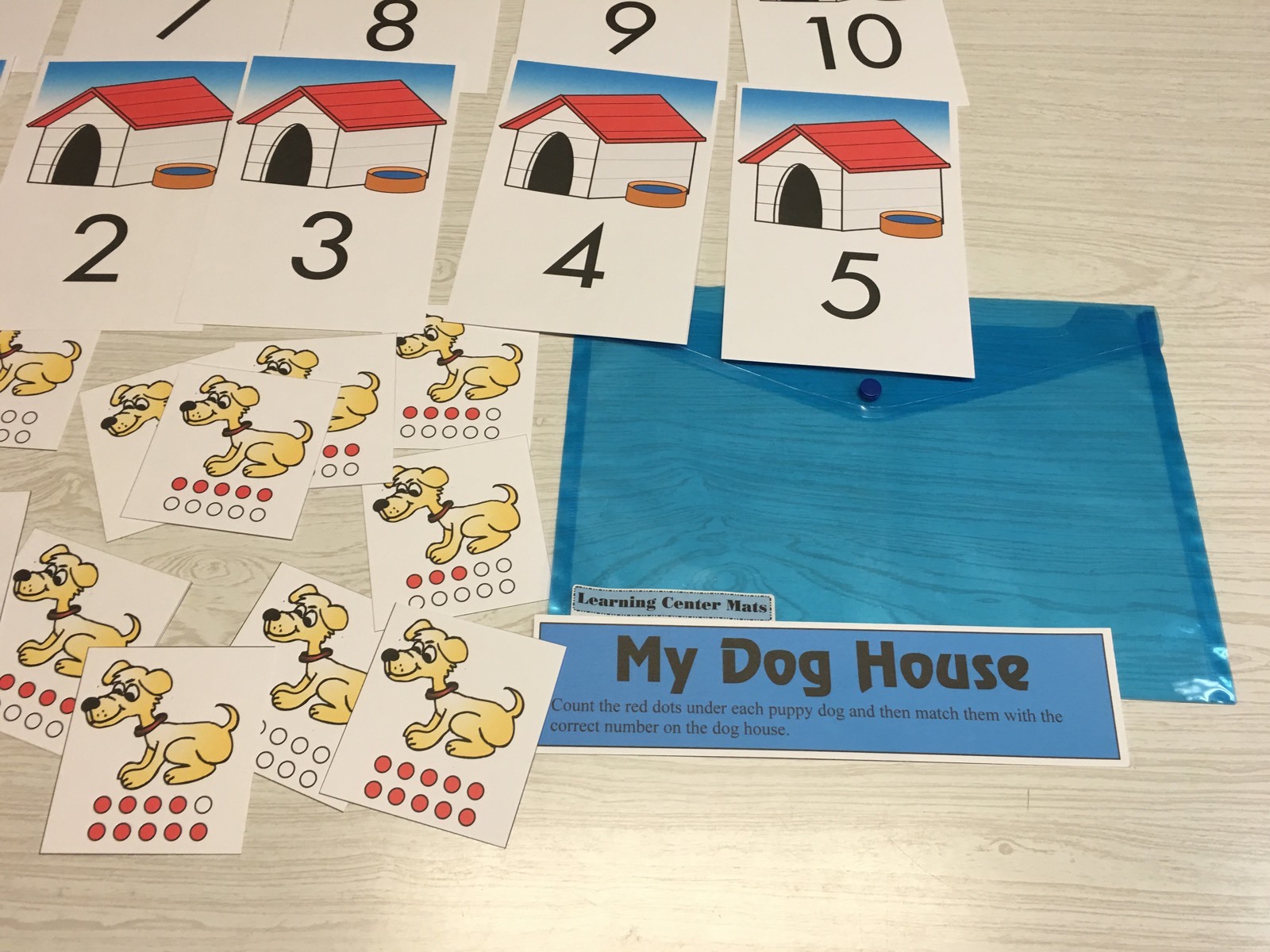 My Dog House Learning Center- Math Mat – Laminated Mats