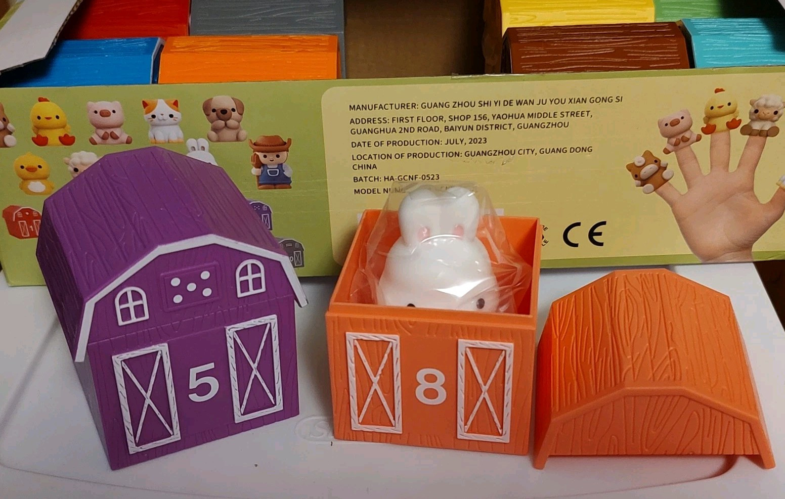 Aigybobo farm animal toddler counting, Matching, Sorting Puppet Learning Toy