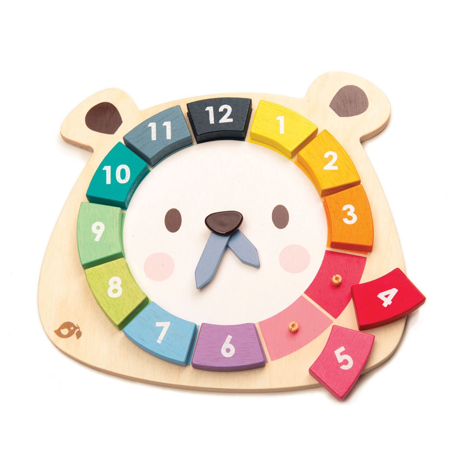 Tender Leaf Toys – 12 Pcs Bear Colors Clock, Early Learning Time, Educational