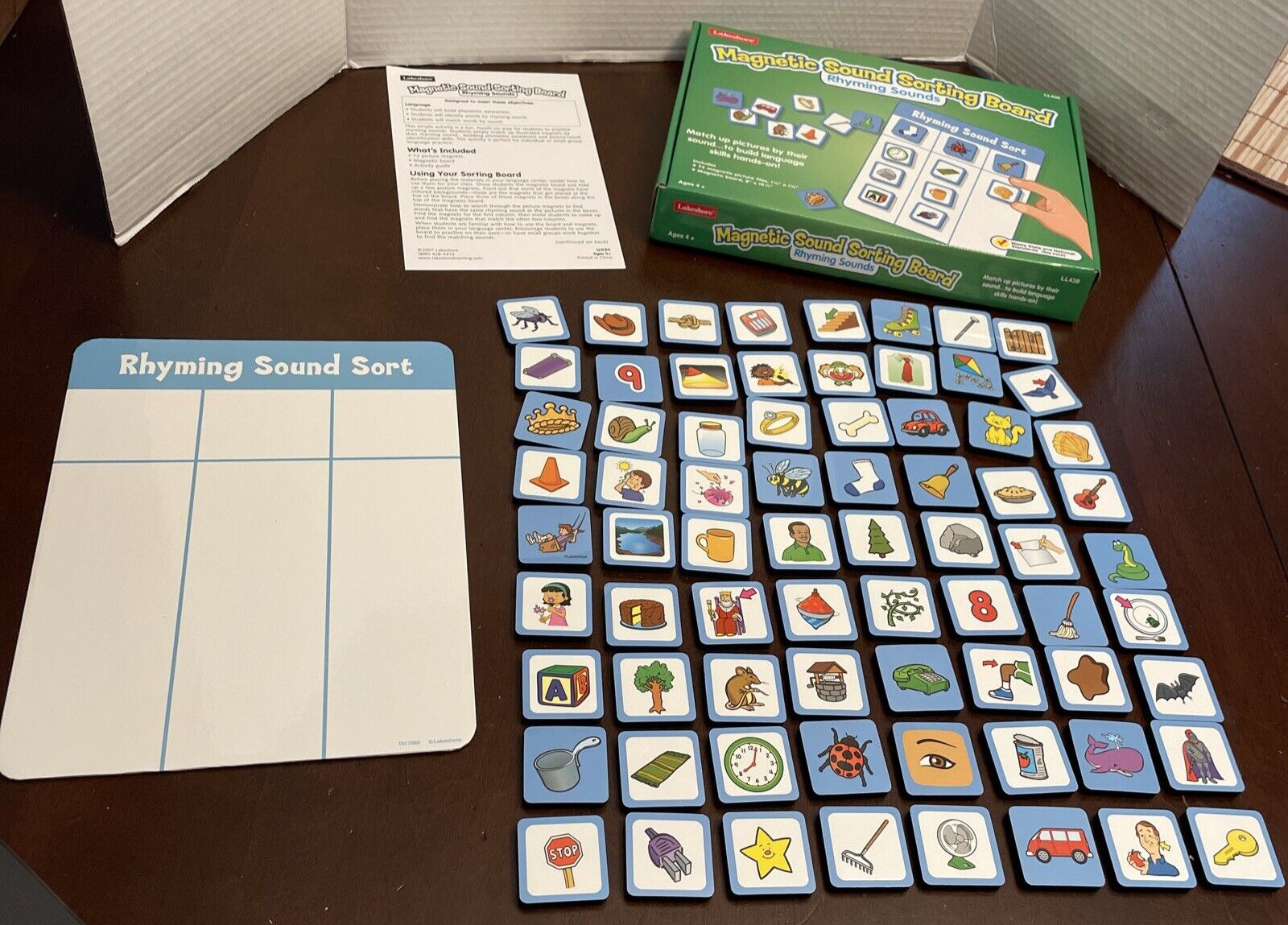Lakeshore Rhyming Sounds Magnetic Sorting Board Matching Educational Teaching