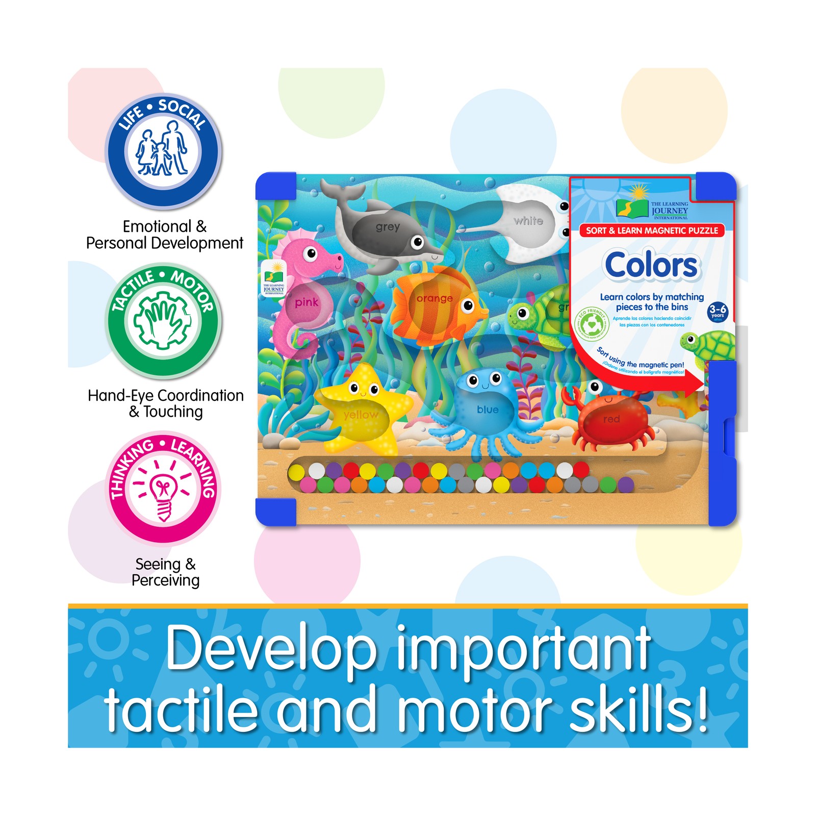 New – The Learning Journey Sort & Learn Magnetic Puzzle – Colors – Ages 3-6