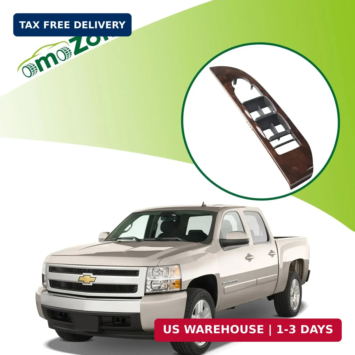 Window Switch Bezel Cover Front Left Driver Side Compatible with 2007-2009 Chevy