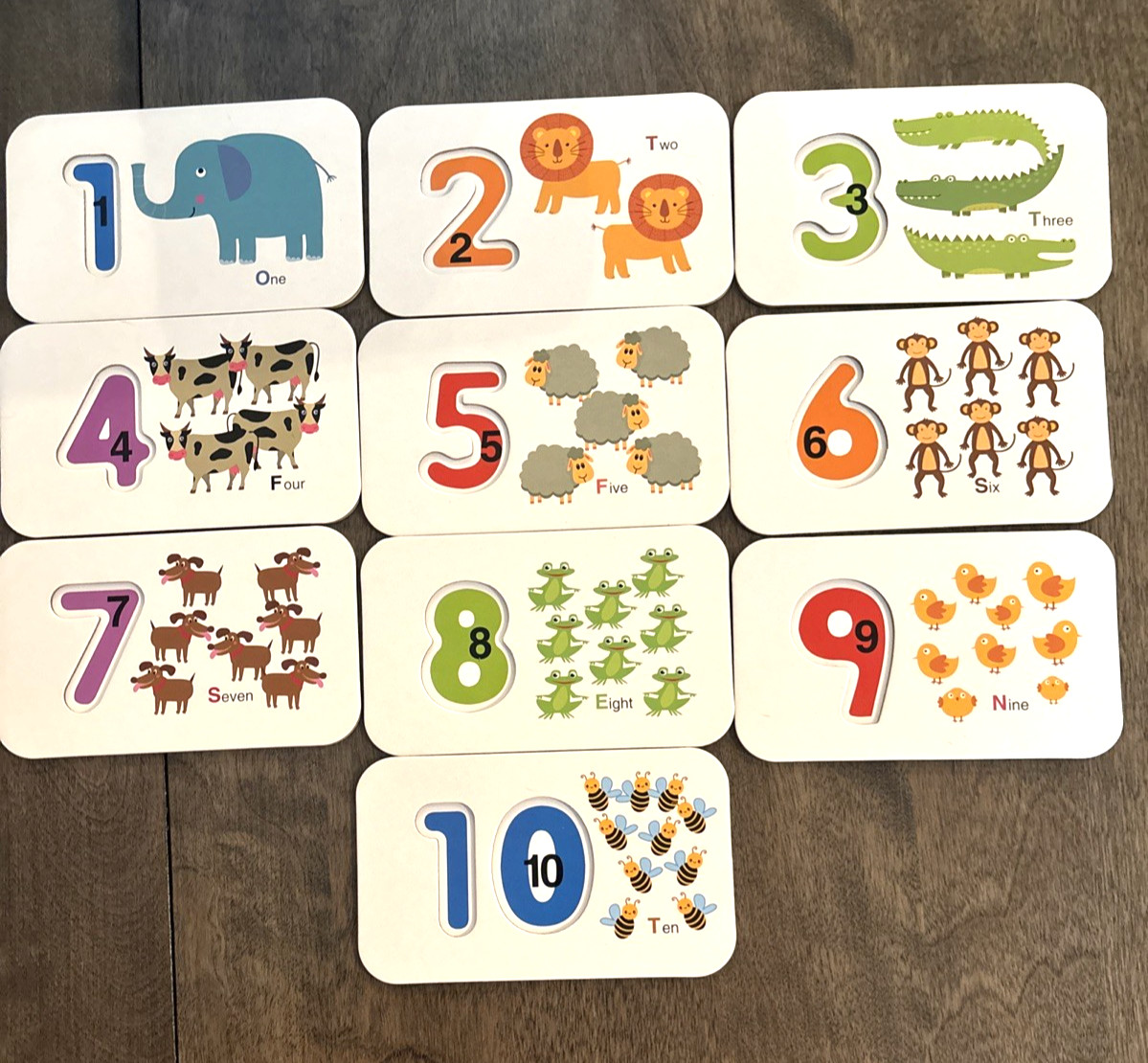 Educational Numbers and Alphabets Cards Set ABC Letters/Number Animal Pattern
