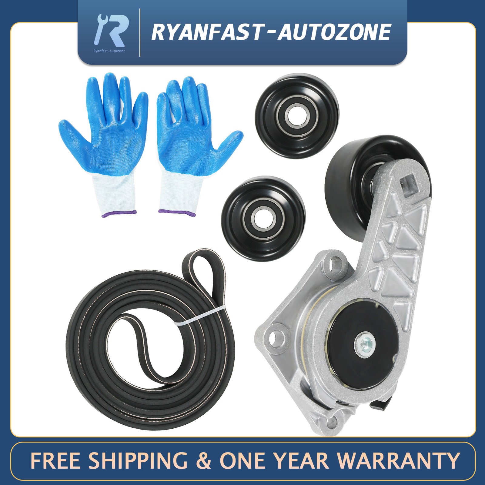 NEW Engine Serpentine Belt Drive Kit Compatible with Ford F-250 Super Duty