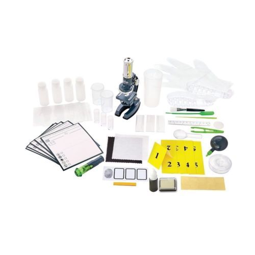 Edu Science Deluxe Forensic Crime Lab Kit 50+ Pieces w Microscope New Sealed