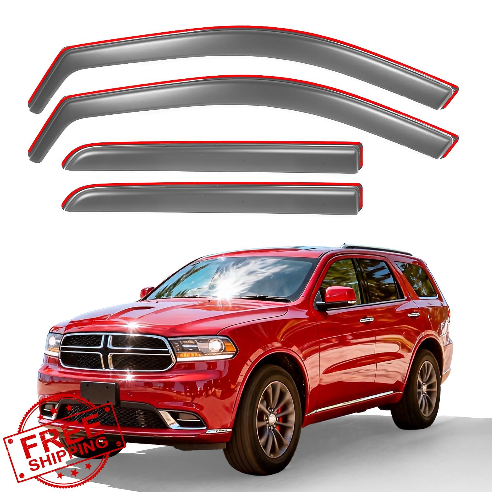 Aurorasters Dodge Durango 11-25 In-Channel Rain Guards 4pcs